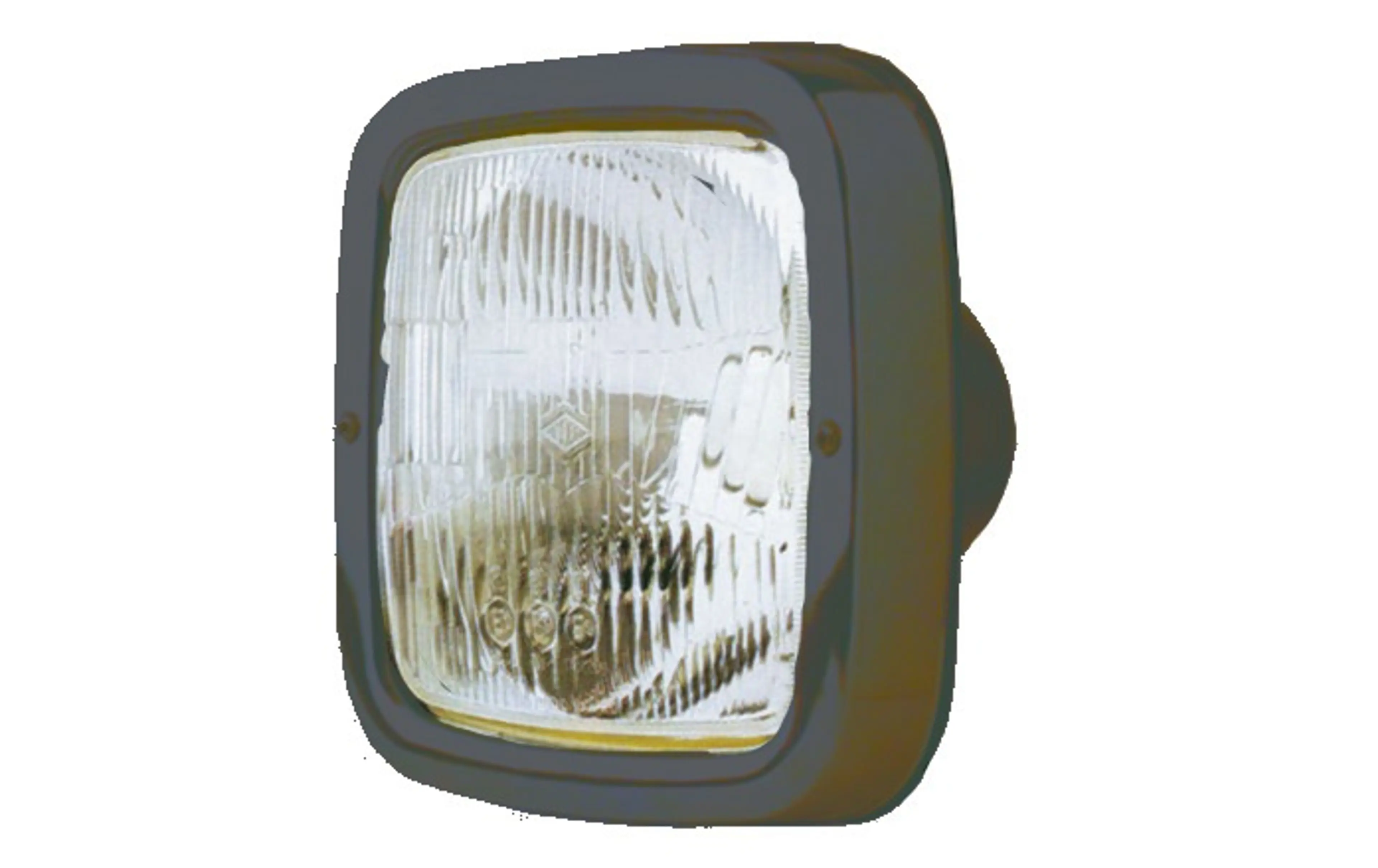 FARO CUADRADO H4 CERQUILLO NEGRO  *