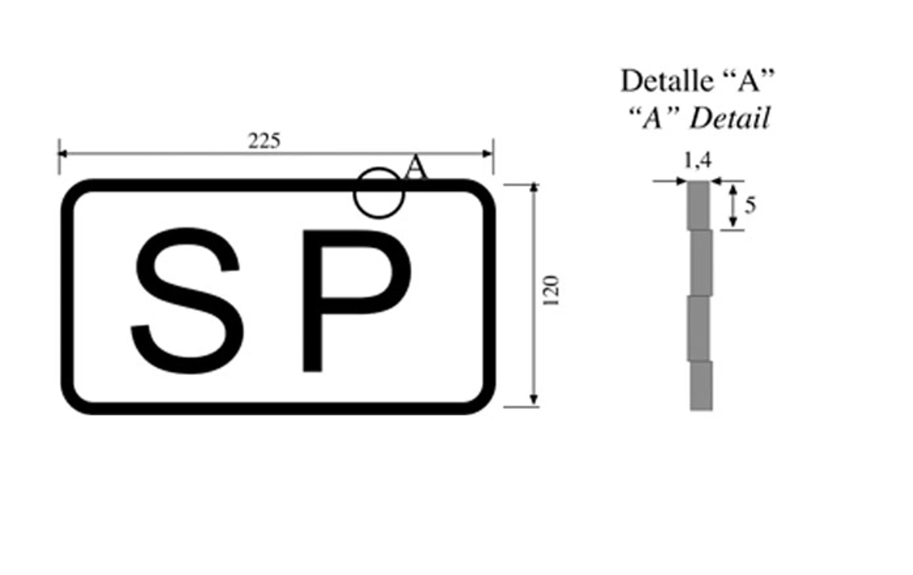 PLACAS SP GRANDE   120X225    145-8